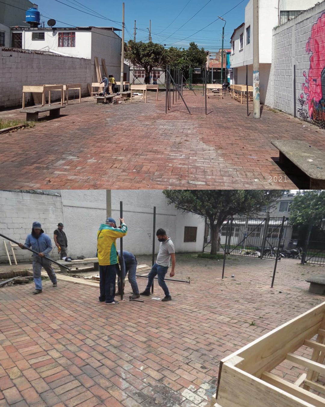 Construcción de las camas altas en 2021